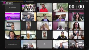 Pantalla con los recuadros de las personas participantes en el evento.