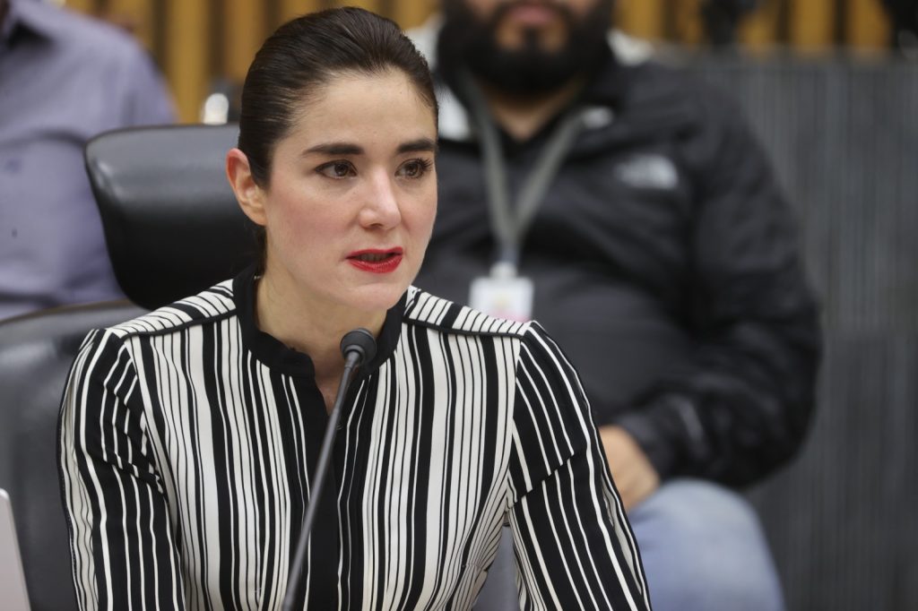 Dania Ravel Cuevas, Consejera Electoral participando en la sesión.