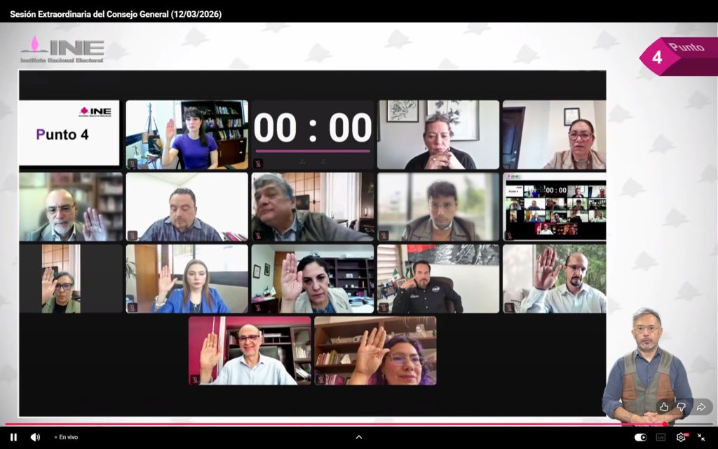 Sesión del Consejo General del INE