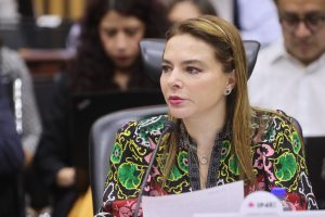 Carla Humphrey Jordan, Consejera Electoral participando en la sesión.