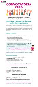aviso de los requisitos para participar en una convocatoria