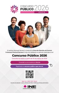 Publicación del concurso público de ingreso al servicio profesional electoral nacional del INE