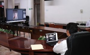 Reunión virtual de la Consejera Carla Humphrey con funcionarios del Consejo Local de Chihuahua