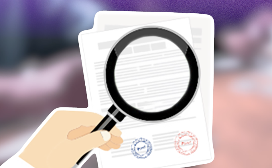 Lupa sobre documentos