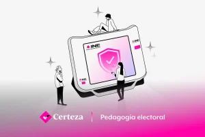 Ilustración de urna electrónica para portada