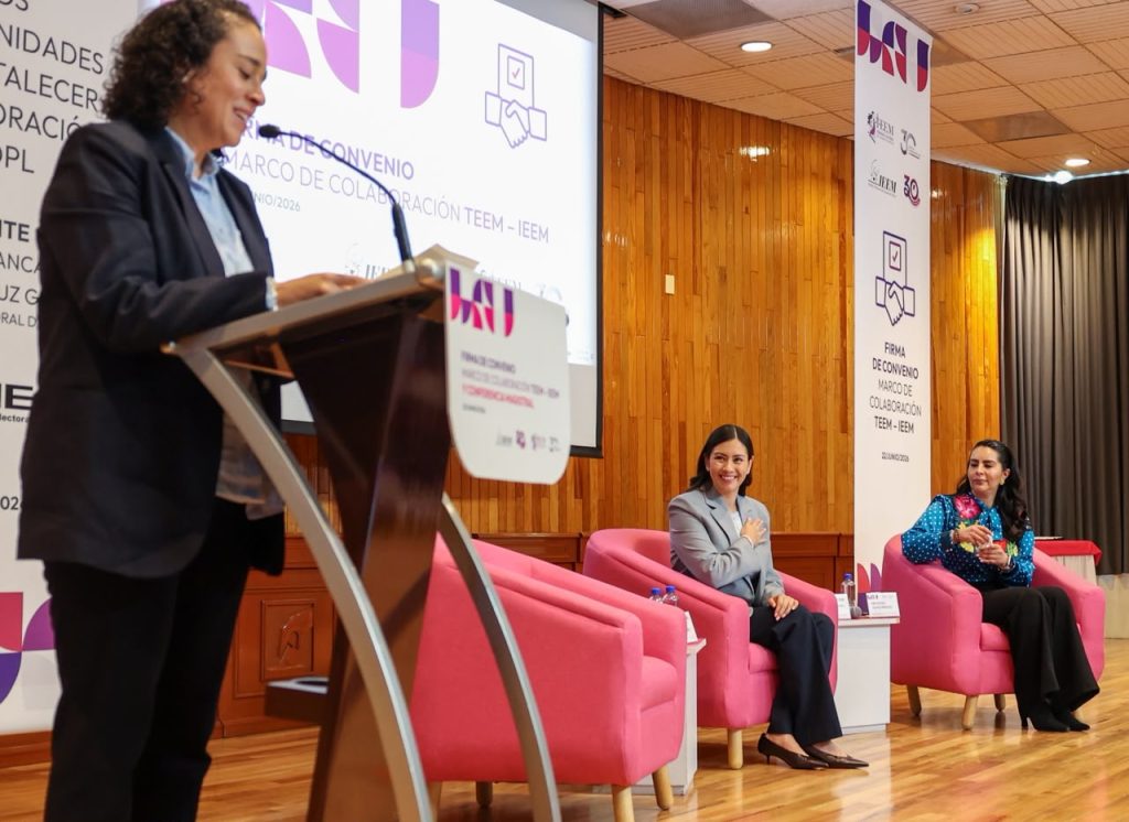 La Consejera Blanca Cruz participa en Firma de convenio Marco de colaboración TEEM-IEEM