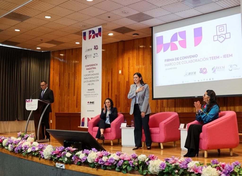 La Consejera Blanca Cruz participa en Firma de convenio Marco de colaboración TEEM-IEEM