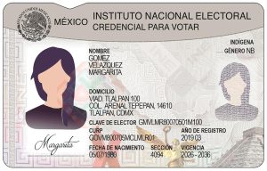 Nueva credencial para Votar de frente