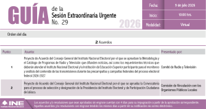 Guía de la Sesión Extraordinaria Urgente del Consejo General