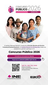 Convocatoria 2026 para ingresar al OPLE de Quintana Roo