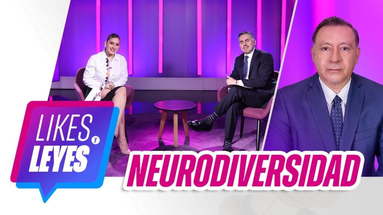 Mujer y hombre en set de TV
