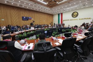 Salón de sesiones de ls oficinas generales del INE