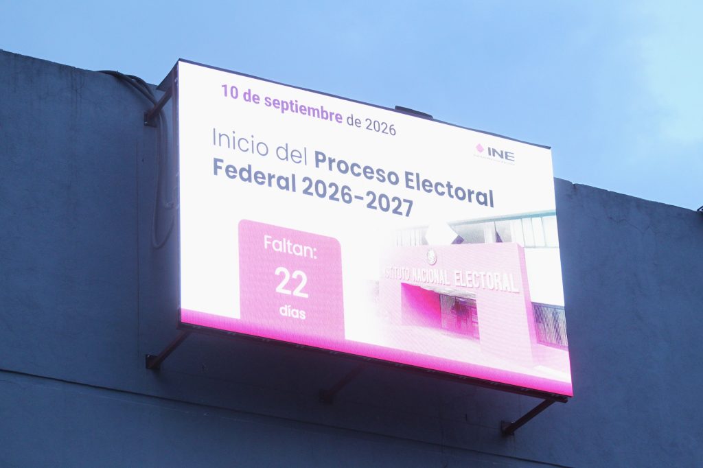 Gran Reloj con fechador para el inicio del proceso electoral 2027