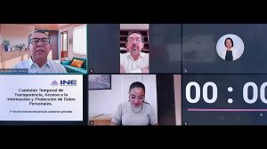 Cuadro personas en sesión virtual , a través de Zoom