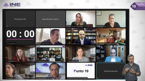 Sesión virtual del Consejo General del INE