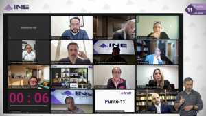 Sesión virtual del Consejo General del INE