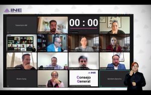 Sesión virtual del Consejo General del INE
