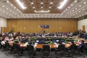 Salón de sesiones del Consejo General del INE