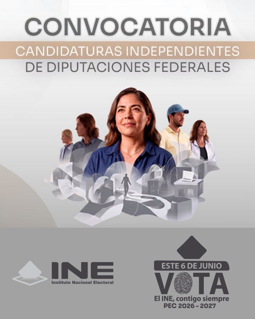 Publicidad de convocatoria fondo gris y cuatro personas (hecho con IA)
