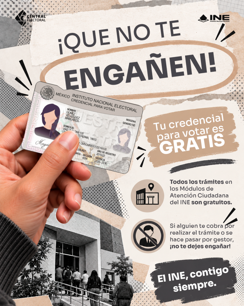 Mano sosteniendo una Credencial para Votar