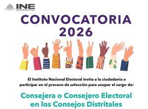 publicidad de convocatoria para integrar consejos distritales con diferentes manos levantadas