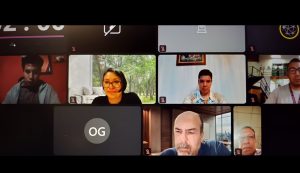 Seis Personas en reunión virtual