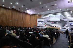 Vista panoramica del auditorio de oficinas centrales durante el Encuentro Nacional. Derechos Políticos y Electorales de Mujeres y la Democracia Paritaria